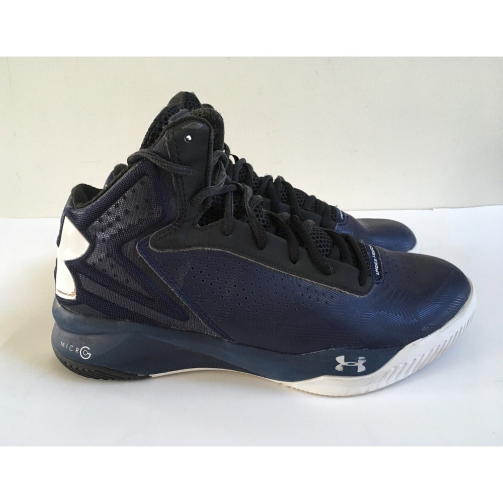 Under Armour Mens Micro G Torch Basketball Shoes Blue 1259013-410 Mid Top Sz 7